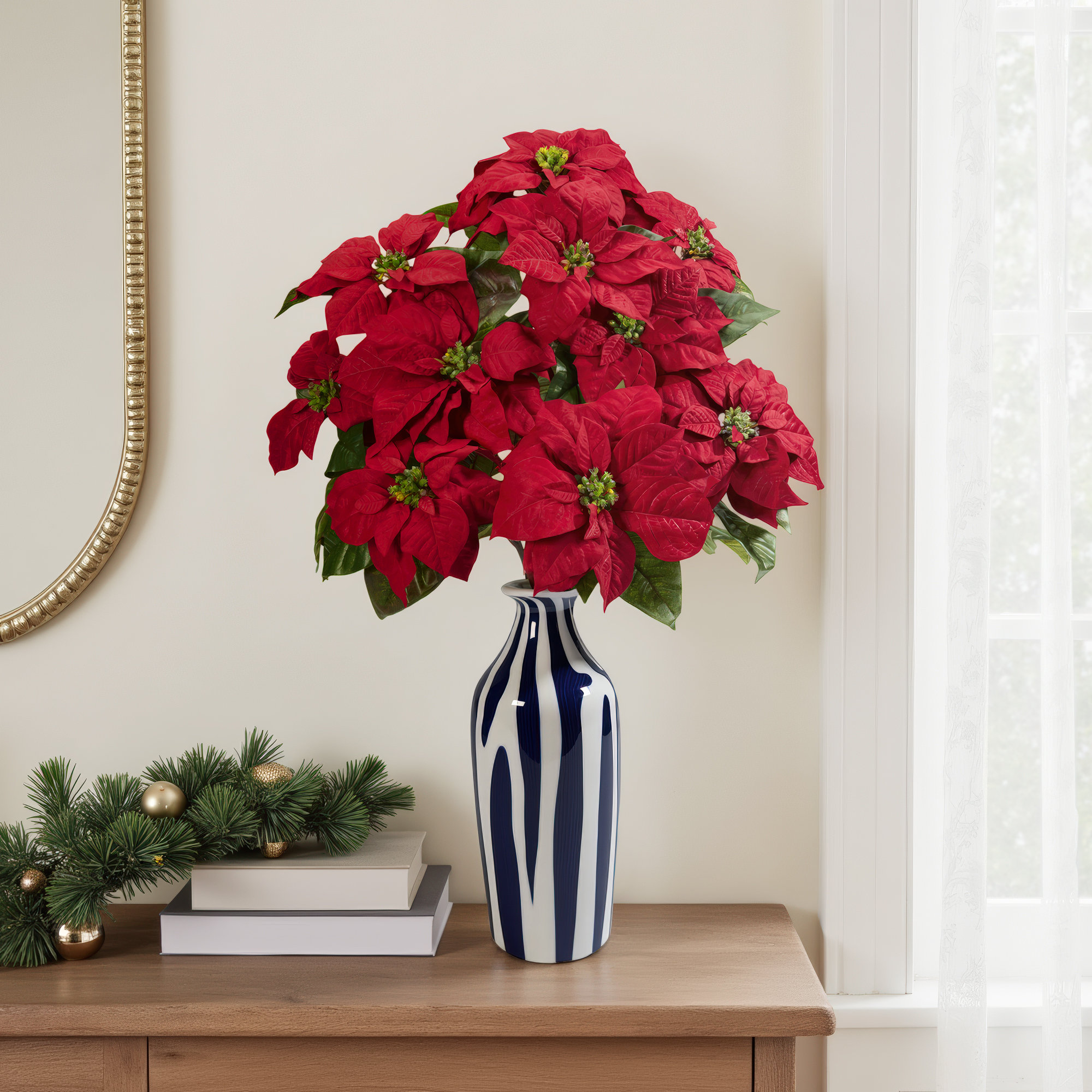 Poinsettia Floral Arrangement, Red