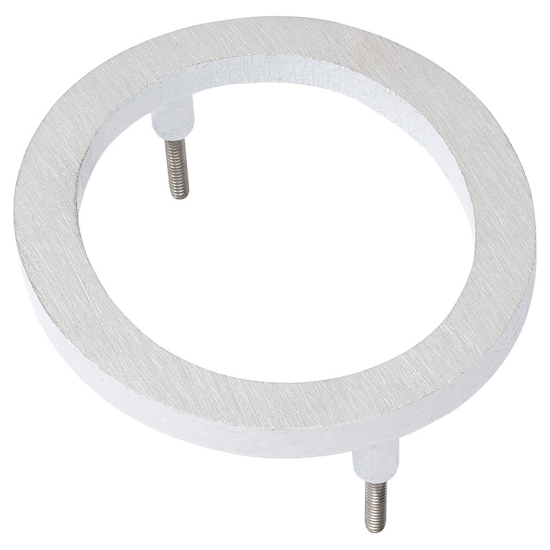 8'' H Metal Floating Mount House Number, 0, Satin Nickel/White