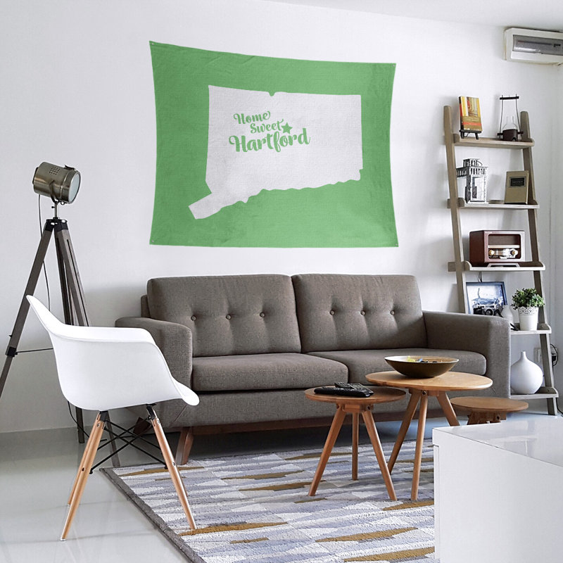 Tapisserie murale connecticut hartford, H 27,5 po x l 37,5 po, Vert