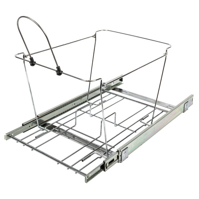 Steel Pull Out Drawer, Polished Chrome
