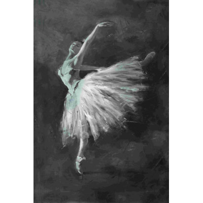 " Grayscale Leaping Ballerina "