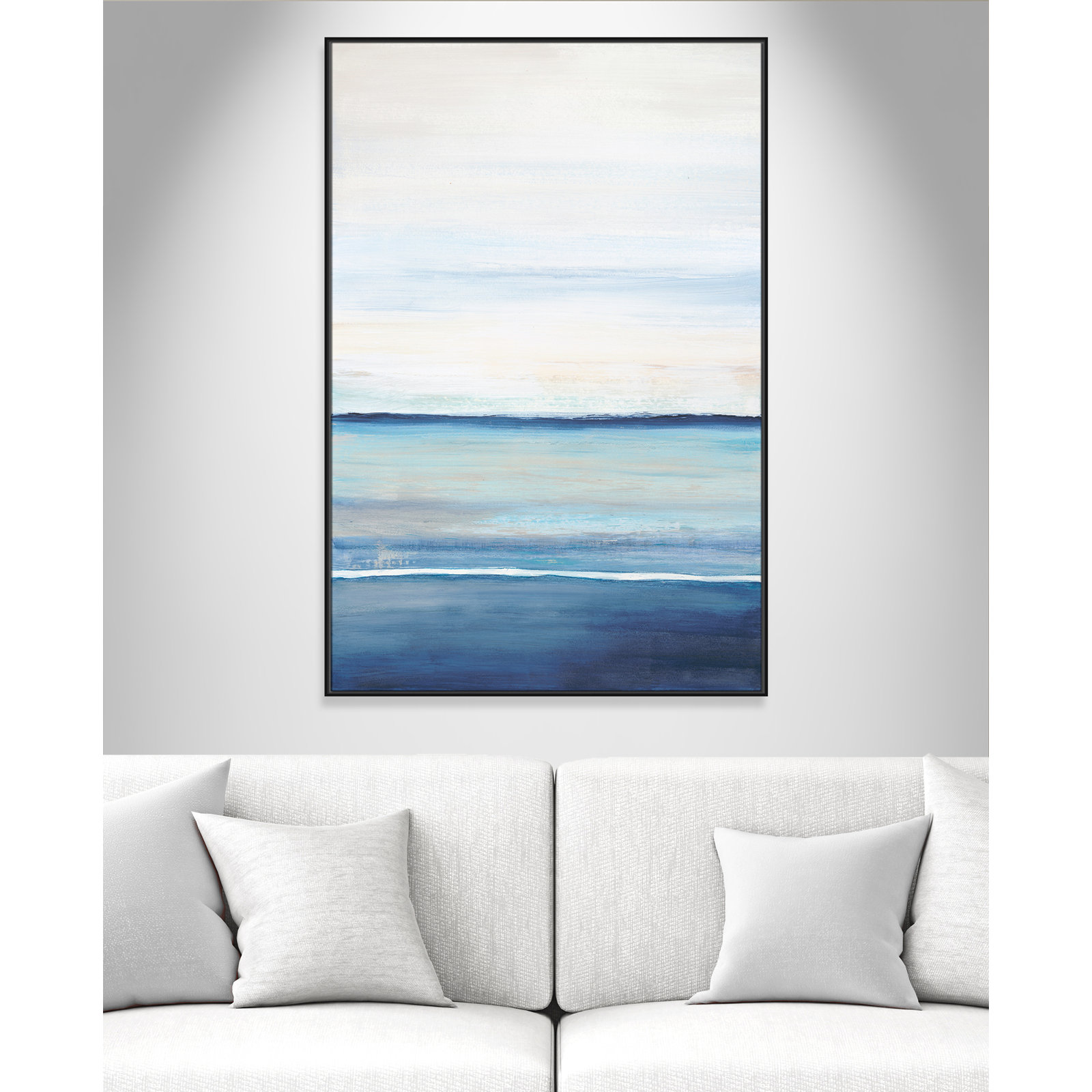 Distant Whispers by Filippo Ioco - Painting Print, Black Framed Canvas, 61.5" H x 41.5" W x 2" D