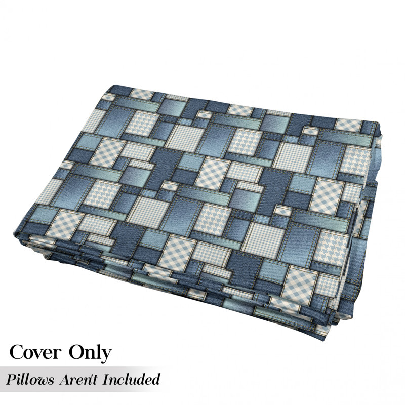 Housse de coussin d'extérieur Denim Motif, H 2 po x l 27 po x P 88 po