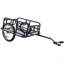 Remorque de cargaison de vélo pliable avec attelage de vélo universel, remorque de chariot de vélo avec roues et réflecteurs de 16 po, grand chariot de rangement de remorque de vélo à chargement