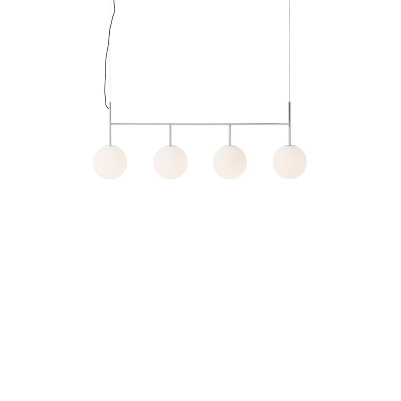 TR Bulb Series 4 - Light Pendant, Matte Opal, Polished Steel
