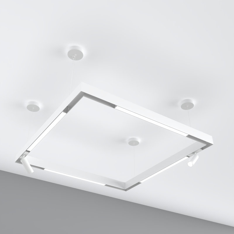 LED Pendant Sets 6 - Light White LED Square/Rectangle Pendant