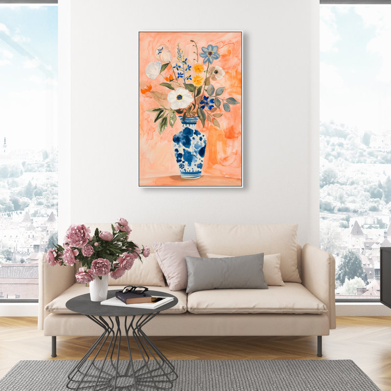 Vibrant Tapestry II Canvas Floral & Botanical Print by Oliver Gal, 46"H x 31"W, White Frame