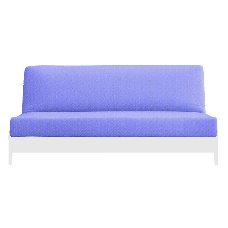 Housse de futon 100% coton, Lit double, Coton mauve améthyste