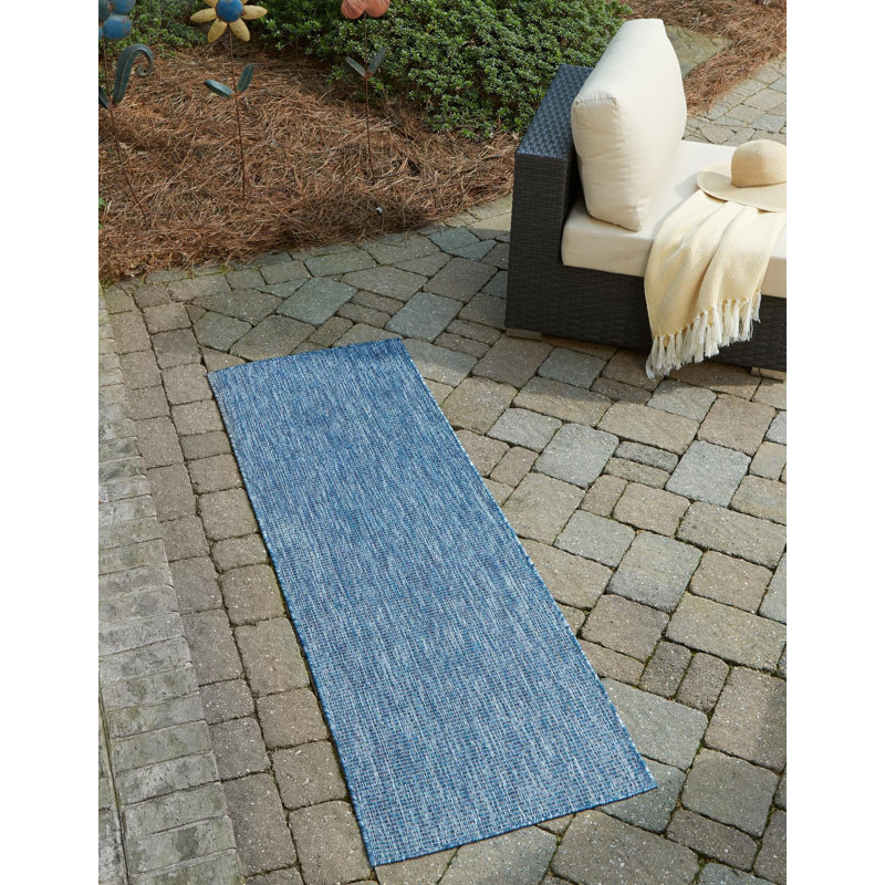Avaughn Blue Indoor/Outdoor Area Rug, Runner 2' x 6'1"