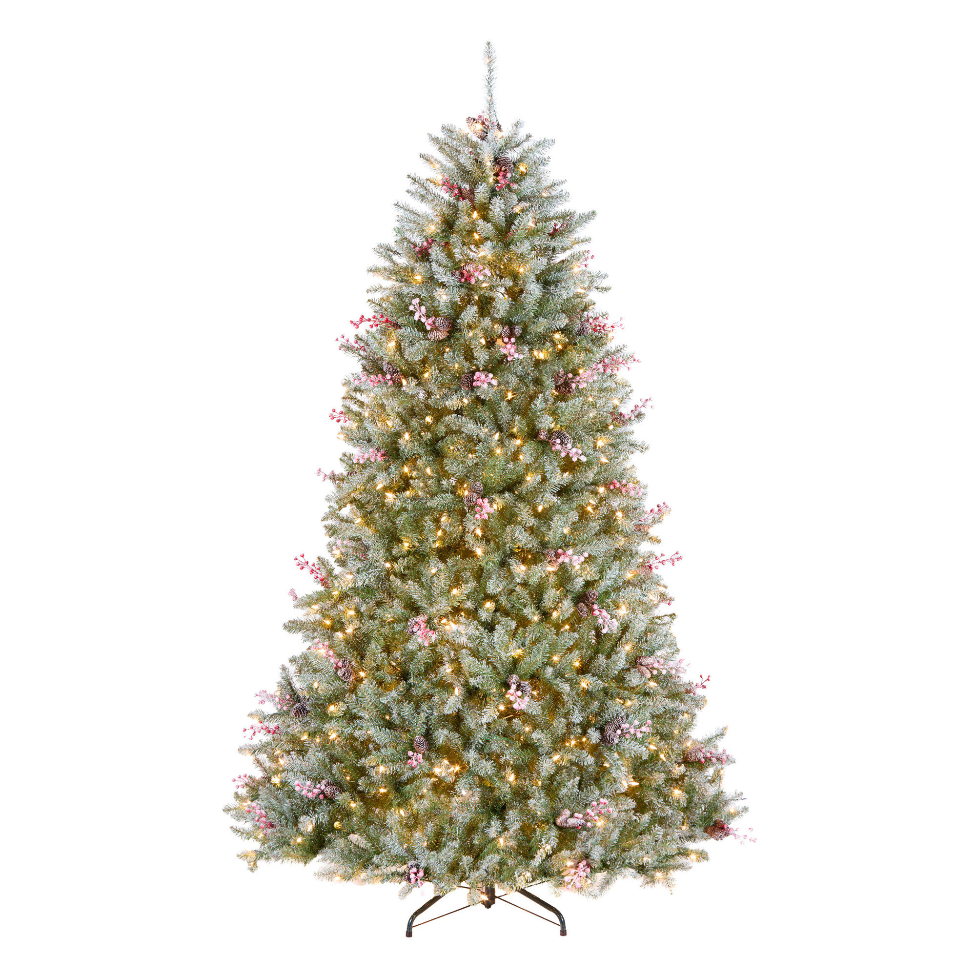 The Holiday Aisle® Dunhill Fir Tree with Clear Lights, 7.5' H