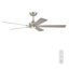Ventilateur de plafond d'intérieur en nickel brossé de 52 po Rossby avec DEL intégrée 3000K et télécommande incluse-643425092-643425094