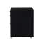Classeur noir à 3 tiroirs - très lustré et attrayant, 18 po x 22 po x H 28 po, sans assemblage, 62 lb, roulettes pour faciliter le glissement 3 fonctions