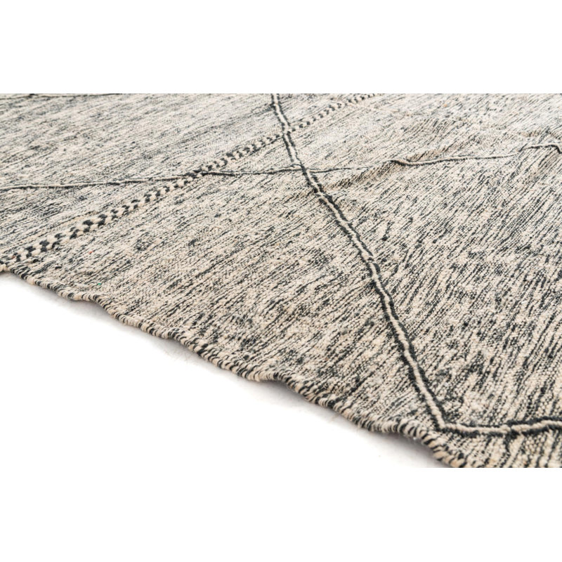 Tapis noir et blanc Noack