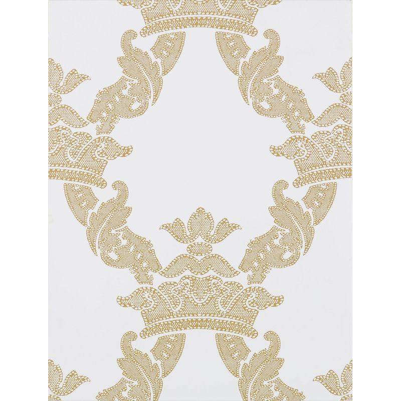 Lorenzo Castillo Hispania Borja Damask Wallpaper Roll, Ocre