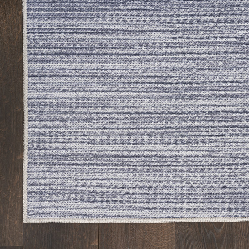Tapis en polyester et coton lavable à la machine avec envers antidérapant Clie, Rectangulaire 8 pi x 10 pi