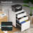 Makeace 14.6"W Fully Assembled 3-Drawer Metal Filing Cabinets with Lock for Home Office,Legal/Letter Compatible-Wheel requires assembly -989714345