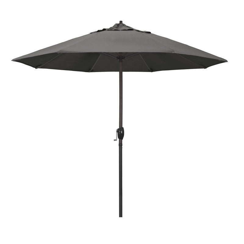 Parasol 9 pi Mira Sunbrella® Mira, Toile gris anthracite Sunbrella®