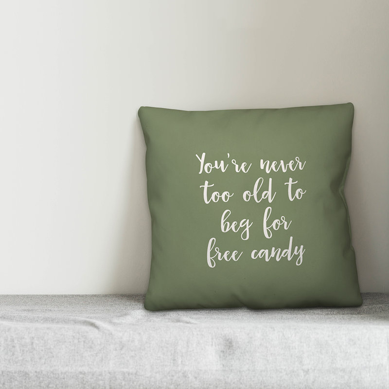  Housse de coussin carré et insert, Vert, Housse de coussin