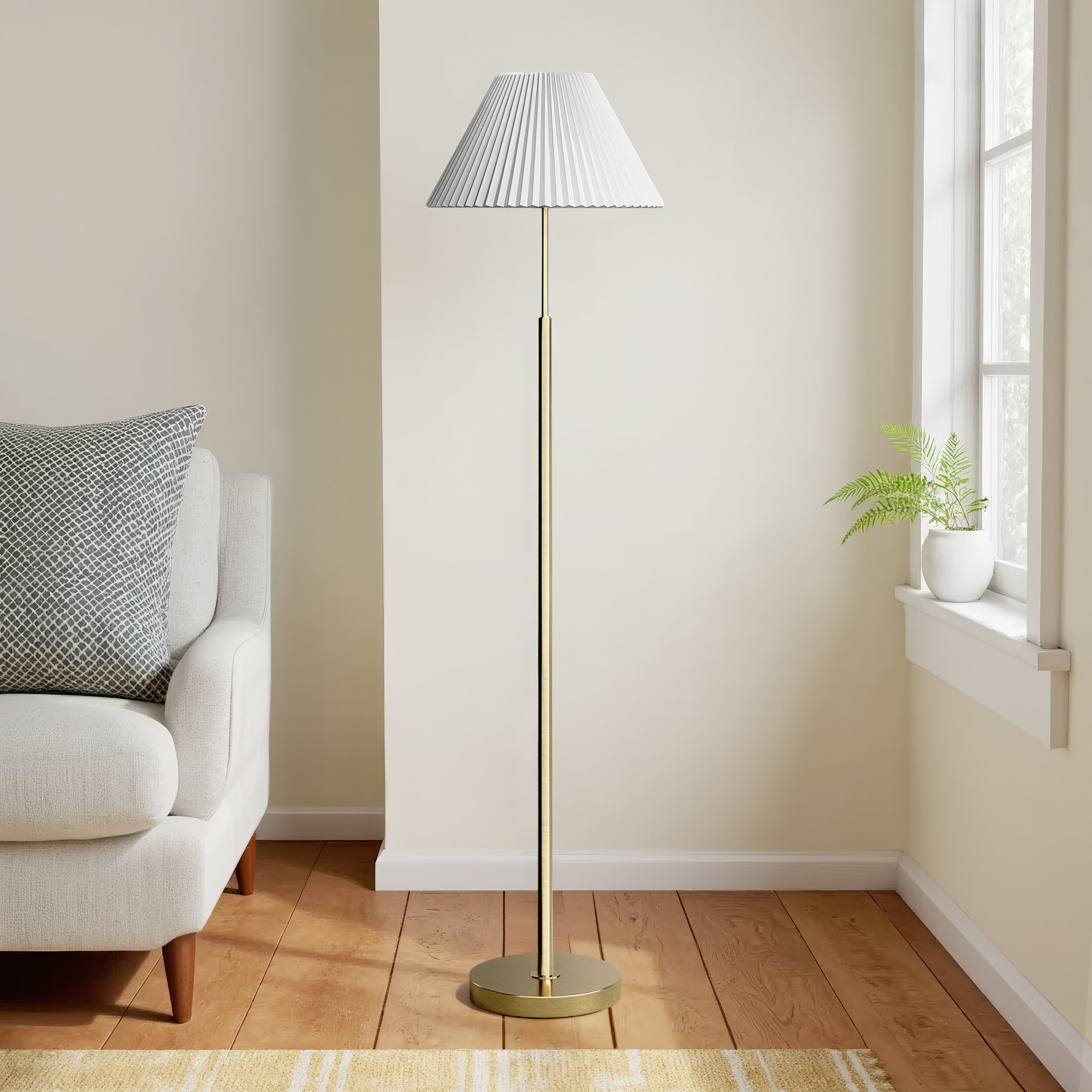 Otto 60.75'' Floor Lamp, Antique Brass