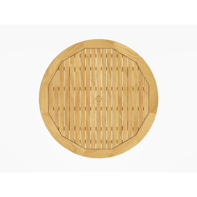 Foundations Outdoor Round Dining Table, Honey Brown