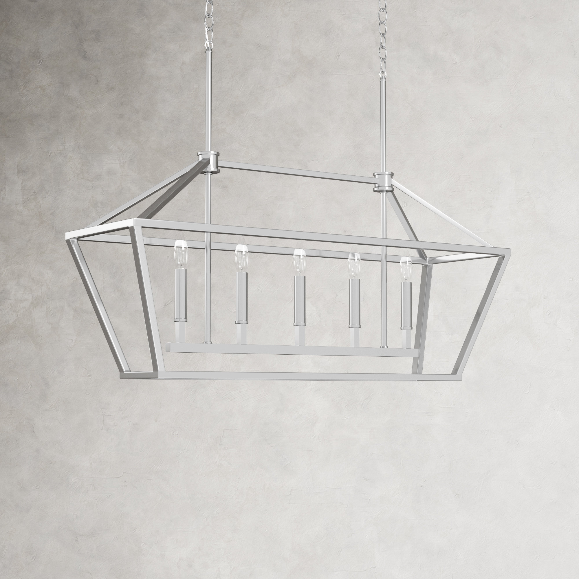 Glenhaven 5 Light Dimmable Pendant, Satin Nickel