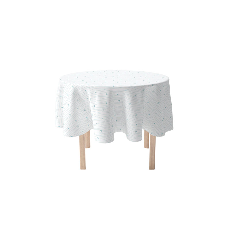 Round Cotton Twill Tablecloth