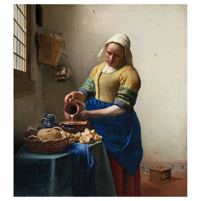 Leinwandbild The Milkmaid von Johannes Vermeer