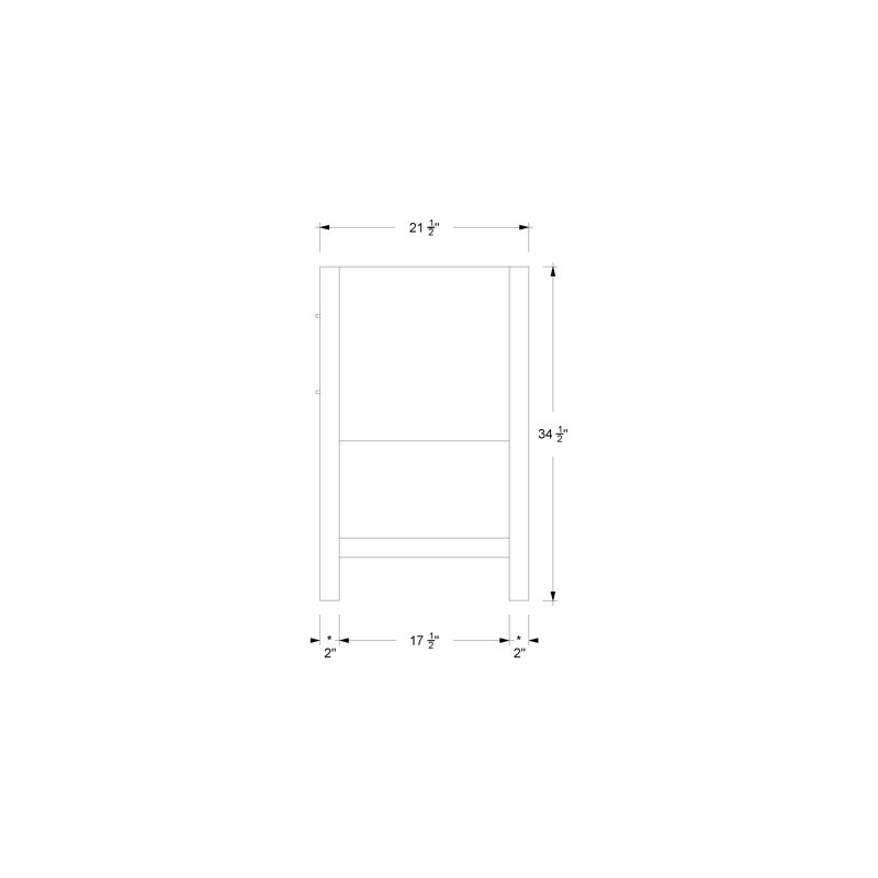 Kiawah Two-Drawer Single Bath Vanity, 36", Polished Chrome, Hague Blue