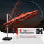 Parasol rectangulaire en porte-à-faux de luxe 9 pi x 12 pi à double plateau, rouge brique-47955066