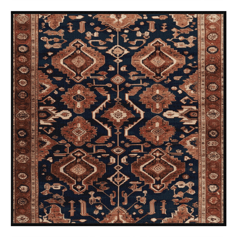 Tapis brun lavable à la machine, Carré 8 pi