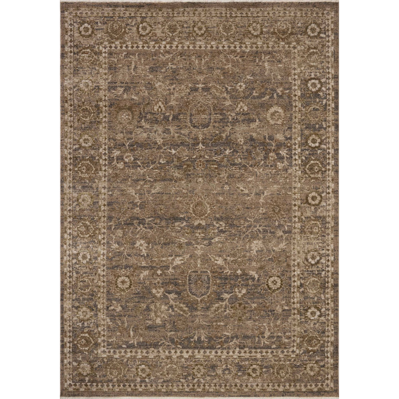Loloi Haywood Pebble / Charcoal Area Rug, Rectangle 7'10" x 10'
