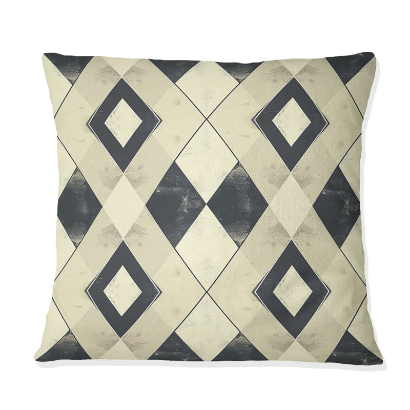 Coussin Ivoire, H 16 po x l 16 po