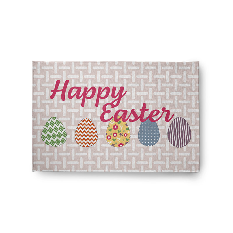 Tapis en chenille joyeux Pâques - CRHW1449PK3, Rectangle 2 pi x 3 pi