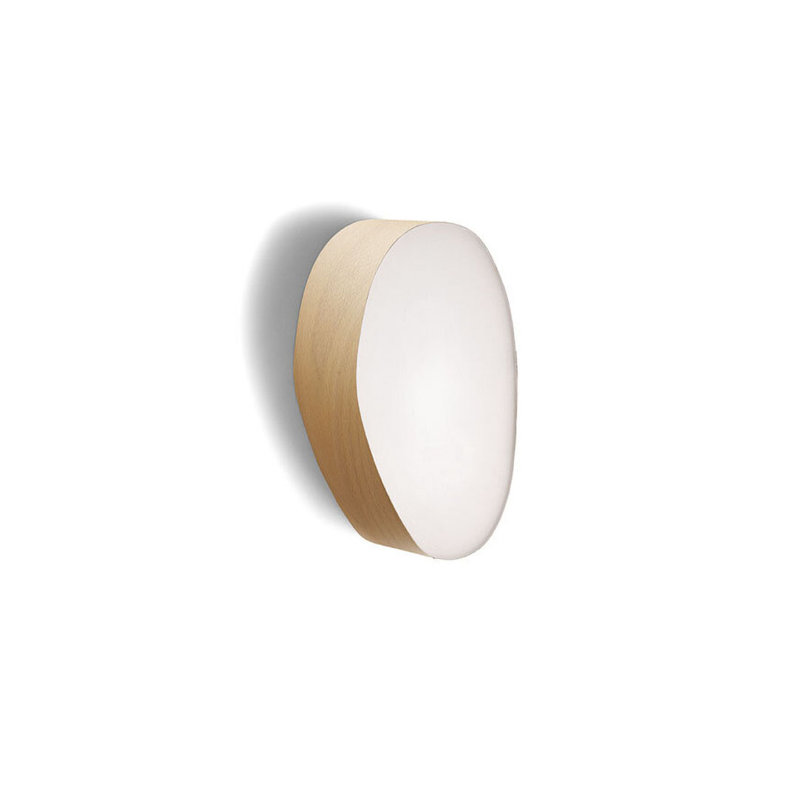 Guijarro 1 - Light Flush Mounted Sconce, Natural Beech, GX53 Base