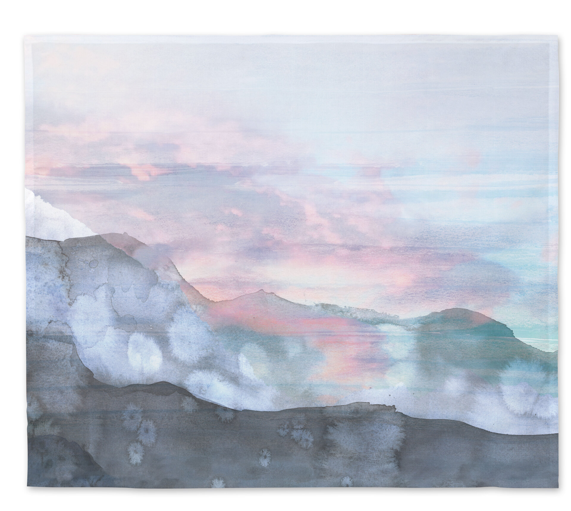 abstract mountain watercolor