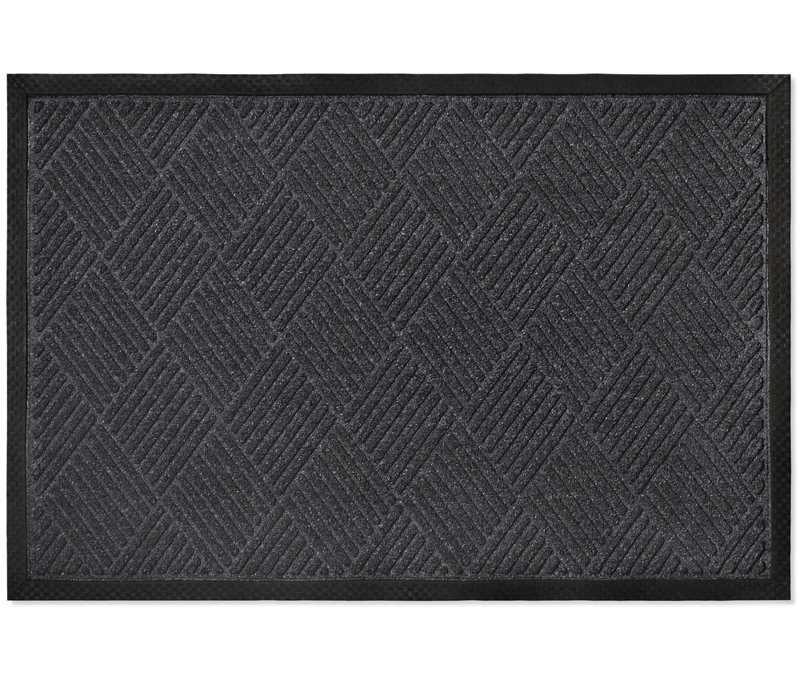 Zoeey Commercial Non-Slip Outdoor Door Mat, Black, 24" W x 36" L