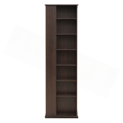 Armoire de rangement pour médias, tour de rangement pour CD, support rotatif à tour de rangement pour CD, DVD, livres et disques de jeu, support de DVD pour le salon, le bureau personnel et la salle d'enregistrement