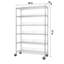 Étagère en métal grillagé à 6 niveaux avec supports arrière et roulettes TRINITY EcoStorage (l 48 po x P 18 po)-124300944
