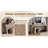 65-Inch Rustic Solid Wood Veneer Console Table-663731349