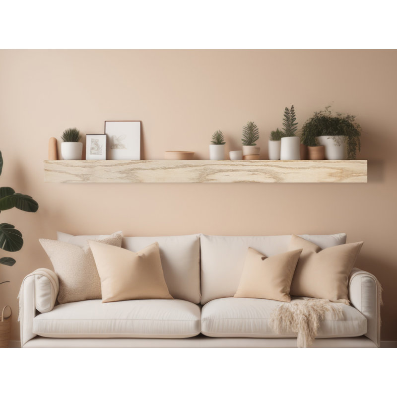 Emerald Lee Oak Floating Shelf, 6" H x 52" W x 5" D