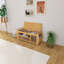 Banc de rangement rétro avec coussin et panneau latéral incurvé Retro-677465990