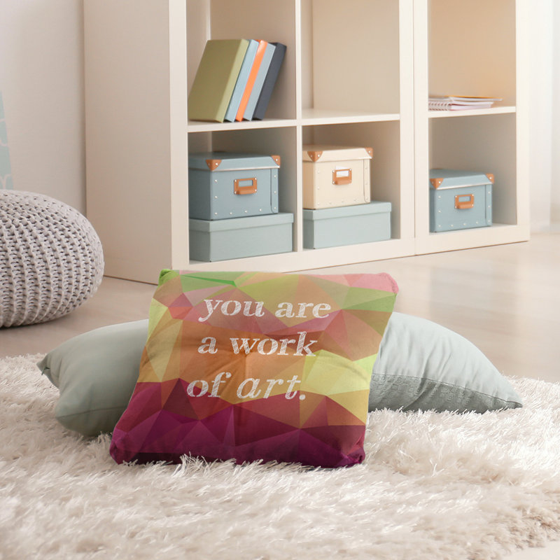 Reversible Throw Pillow, 26" x 26", Rainbow Pyrite