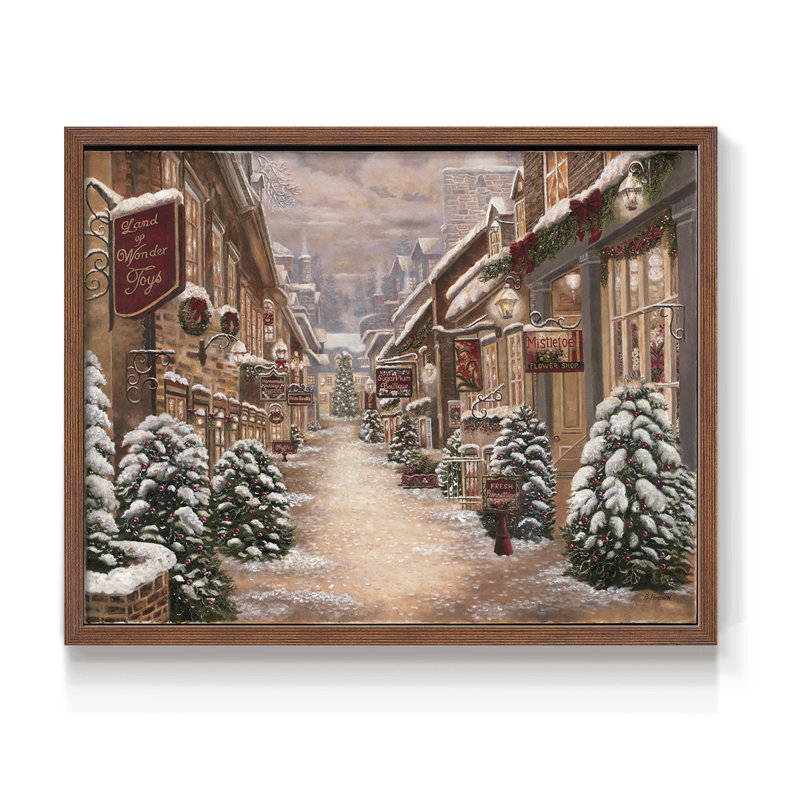 Land of Wonder - Reproduction encadrée - Restickable, H 22 po x l 28 po, Noyer