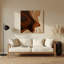 Abstrait couleur champ 13, art mural en métal brun-208143513