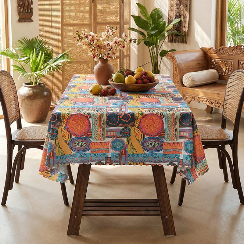 Nappe style bohémien rétro, L 102 po