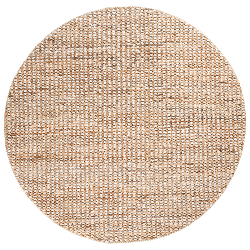 Natural Fiber Couture 110 Hand Woven 80% Jute; 20% Cotton No Pattern Rug, Round 6'