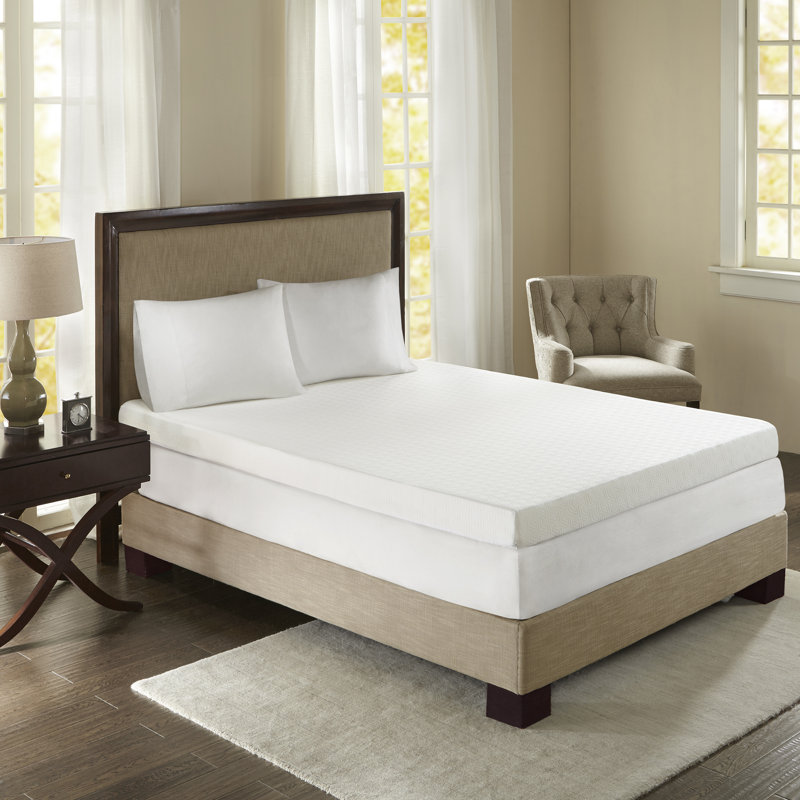 4" Gel Memory Foam with 3M Cover Mattress Topper, King