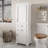 71-Inch Tall Freestanding Bathroom Vanity With Damping-Hinge Doors And Drawers, Featuring A Modern Elegant Design. Includes Adjustable Shelves, A Fixed Shelf, And Space-Saving Storage.