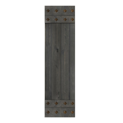 84'' Solid Wood Paneled Matte without Installation Hardware Kit Barn Door