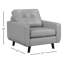 Chaise en cuir Tiena, gris